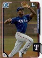 2015 BOWMAN CHROME 1ST TEXAS RANGERS - ERIC JENKINS #165