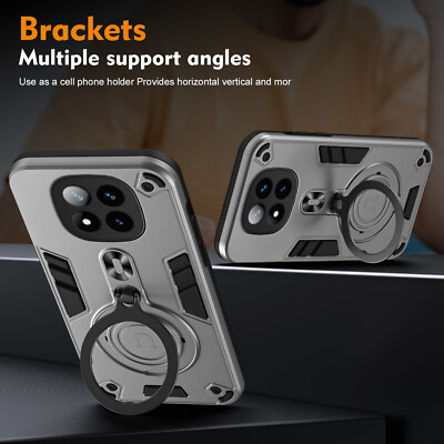 For Xiaomi Redmi Note 14 Pro+ Shockproof Ring Holder KickStand Case Cover