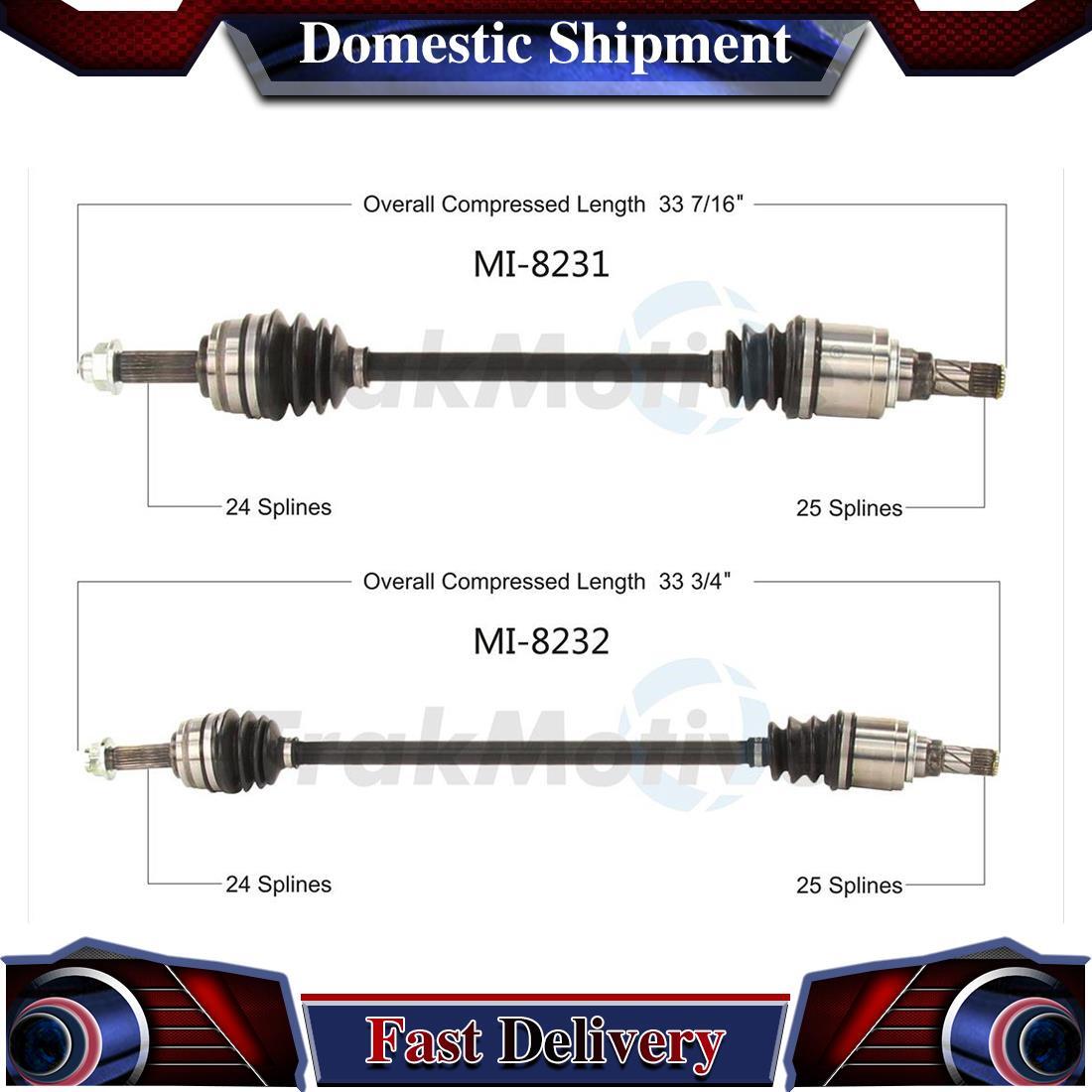 Front CV Axle Drive Shaft Joint For Mitsubishi Mirage 2015 2016
