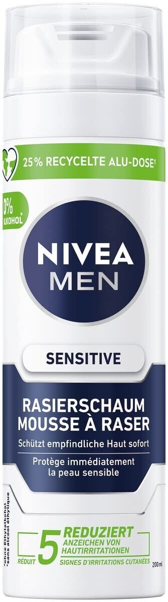 NIVEA MEN Sensitive Rasierschaum (200 Ml), Rasierschaum Mit Kamille Und Vitamin 