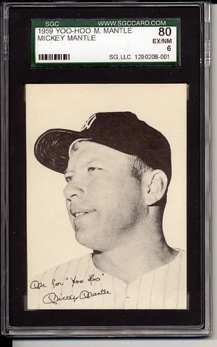 Mickey Mantle 1959 Yoo-Hoo ! SGC 80 6 ! Highest Graded! 10 Known Graded !