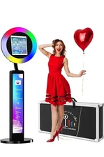 iPad Photo Booth Stand Shell Selfie Machine RGB Ring Light for 10.2"~12.9" iPad