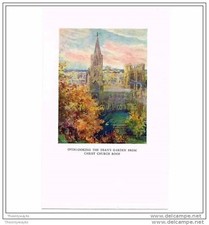 OVERLOOKING DEANS GARDEN FROM CHRIST CHURCH ROOF, BOOK ILLUSTRATION 1949