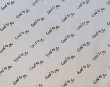Printed greaseproof paper sheets 'food to go' design 350 x 450mm
