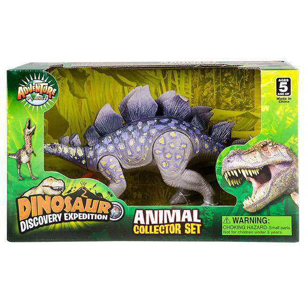 playmobil explorer vehicle with stegosaurus
