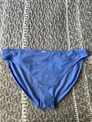 Time & Tru Women s 1X (16W-18W) Mix & Match Peri Ocean Bikini Swim Bottoms  NWT 