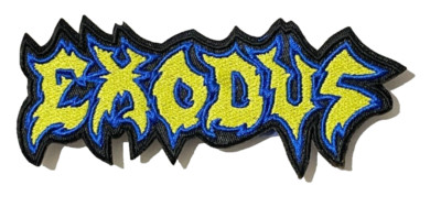EXODUS BLUE YELLOW LOGO SHAPED EMBROIDERED PATCH