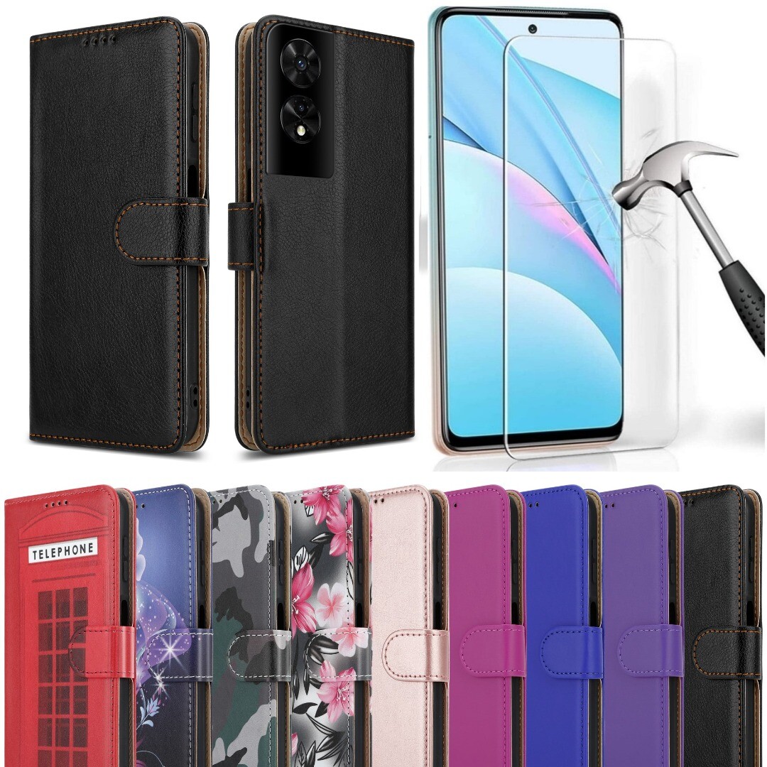 GOKEN Cover per TCL 20 SE, Custodia Folio in Pelle Flip Wallet Libro Case con Portafoglio, Premium PU/TPU Magnetica Cover con Supporto di Stand/Carte Slot (Marrone