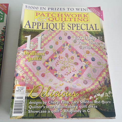 Australian Patchwork & Quilting Magazines x6 Patterns Included, Applique, Xmas - Picture 5 of 10