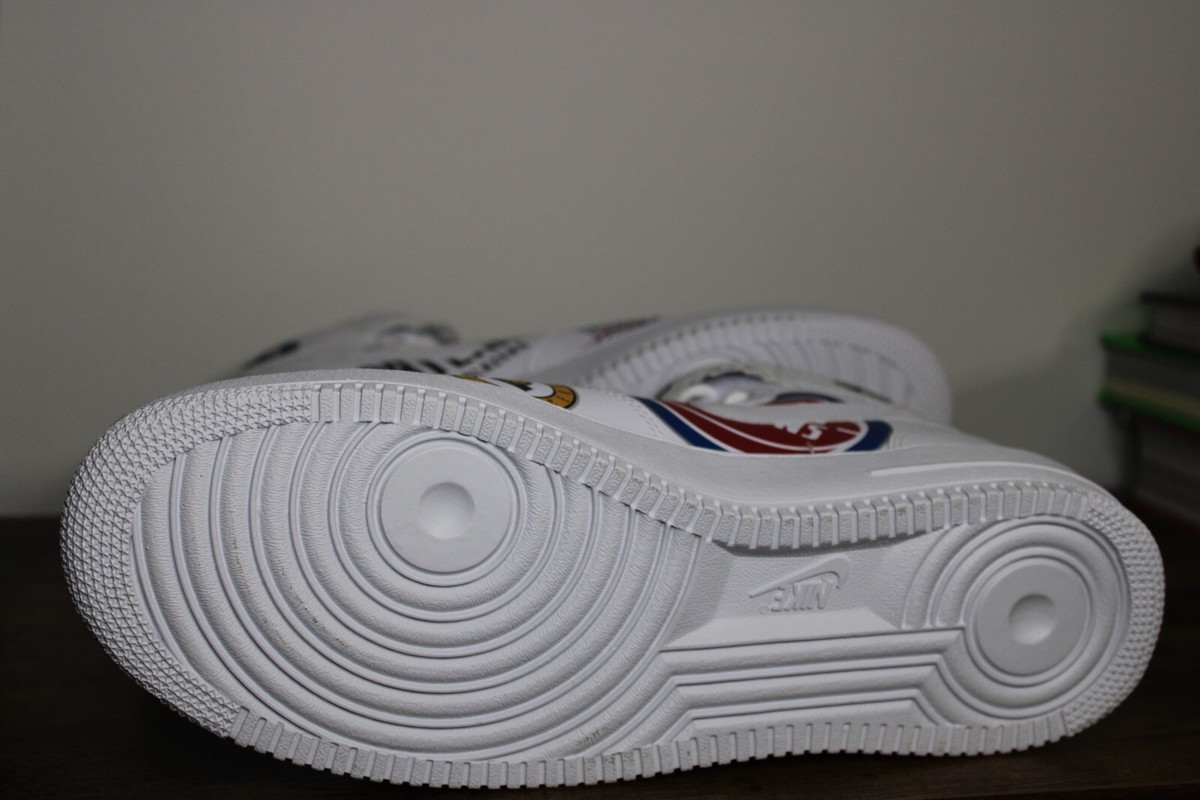 Size 13 - Nike Supreme x NBA x Air Force 1 07 Mid White | eBay