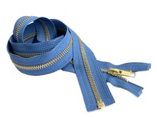 11 Inch 10 Metal Zipper YKK 5 Golden Brass Medium Weight Separating Made in USA
