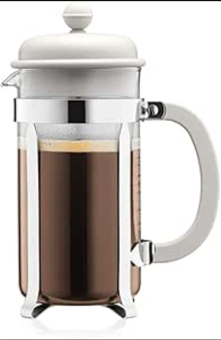 BODUM Caffettiera 8 Cup French Press Coffee Maker, Off White, 1.0 l, 34 oz
