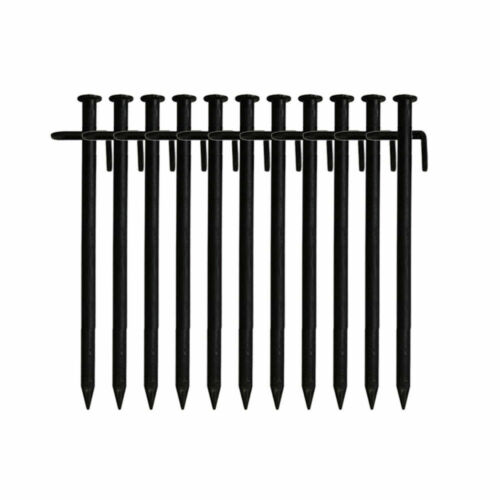 10PCS Heavy Duty 8" Steel Pegs Solid Camping Trip Tent Ground Stakes Nail Anchor - Picture 3 of 9