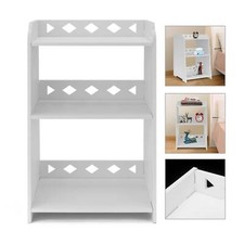 Modern Bedside Table Cabinet Side End Table Night stand Storage Organizer White