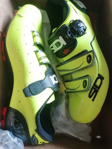 Sidi Scarpe Carbon Rennradschuh Cross MTB Gravel Gr. 41/42 neongelb Shimano NEU - Bild 12 von 12