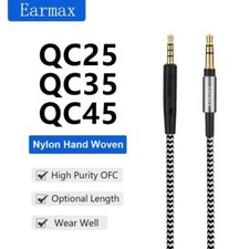 High Purity OFC Nylon Cable For Sennheiser PCX450 PCX480 PCX550 3.5mm to 2.5mm