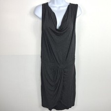 Design History Womens Dress Sz L Gray Sleeveless Scoop Neck Knit Knee Length 