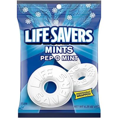 Pep O Mint Candy Bag,White, 6.25 Ounce (Pack of 12)