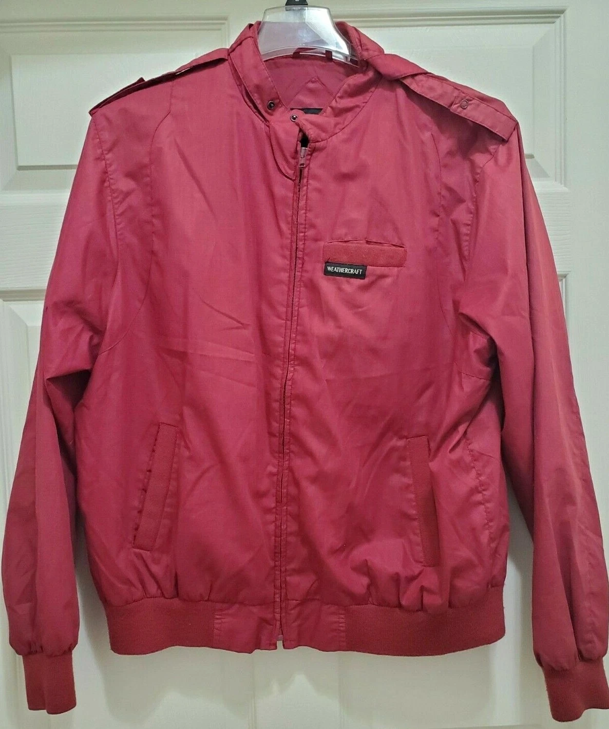 Weathercraft Unisex Mens Lg Woman's XL Windbreaker Jacket Burgundy