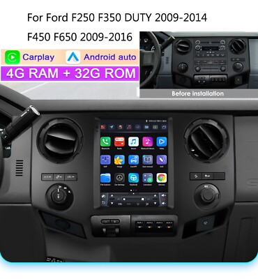 Android 13 Tesla 9.7'' Screen GPS Radio for Ford F450 F650 2009-2014 32G Carplay