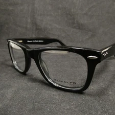 Gianni Po Classic Black Eyeglasses FRAMES GP C11 50-22-140 Italian Design NWOT