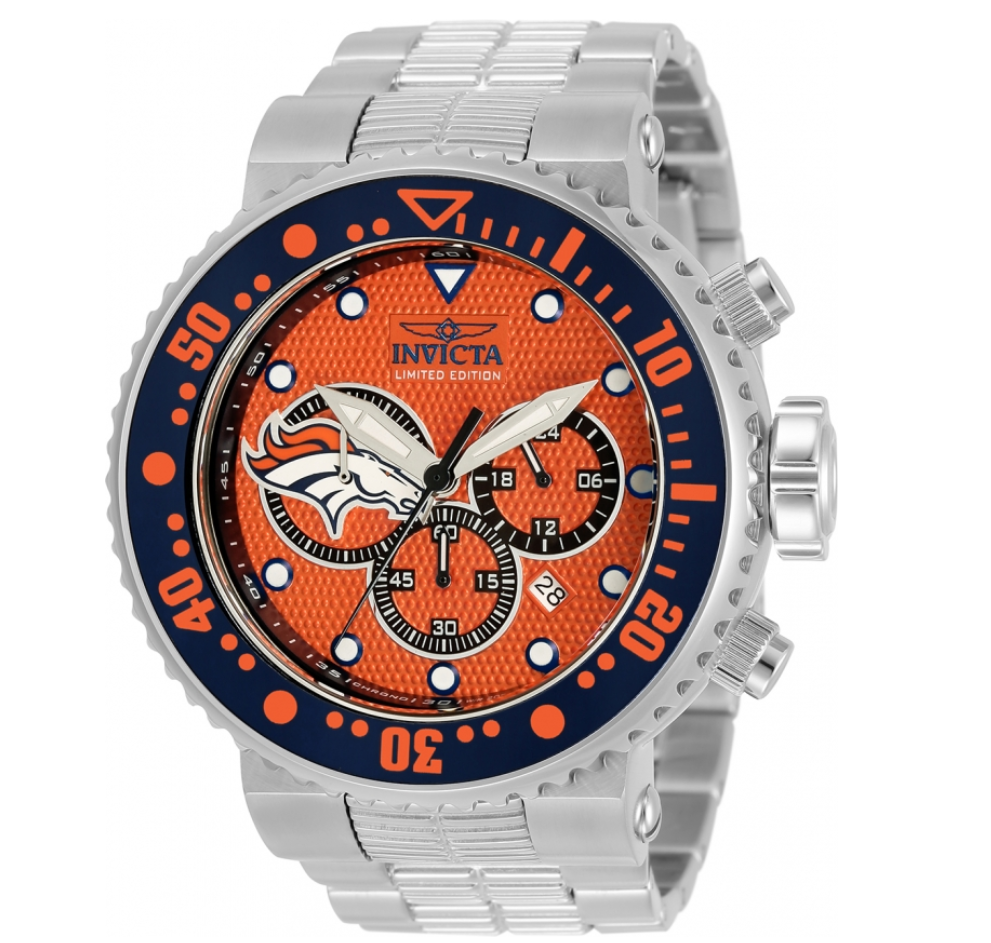 Invicta NFL Denver Broncos Men's 52mm Limited Edition Chronograph Watch  33124