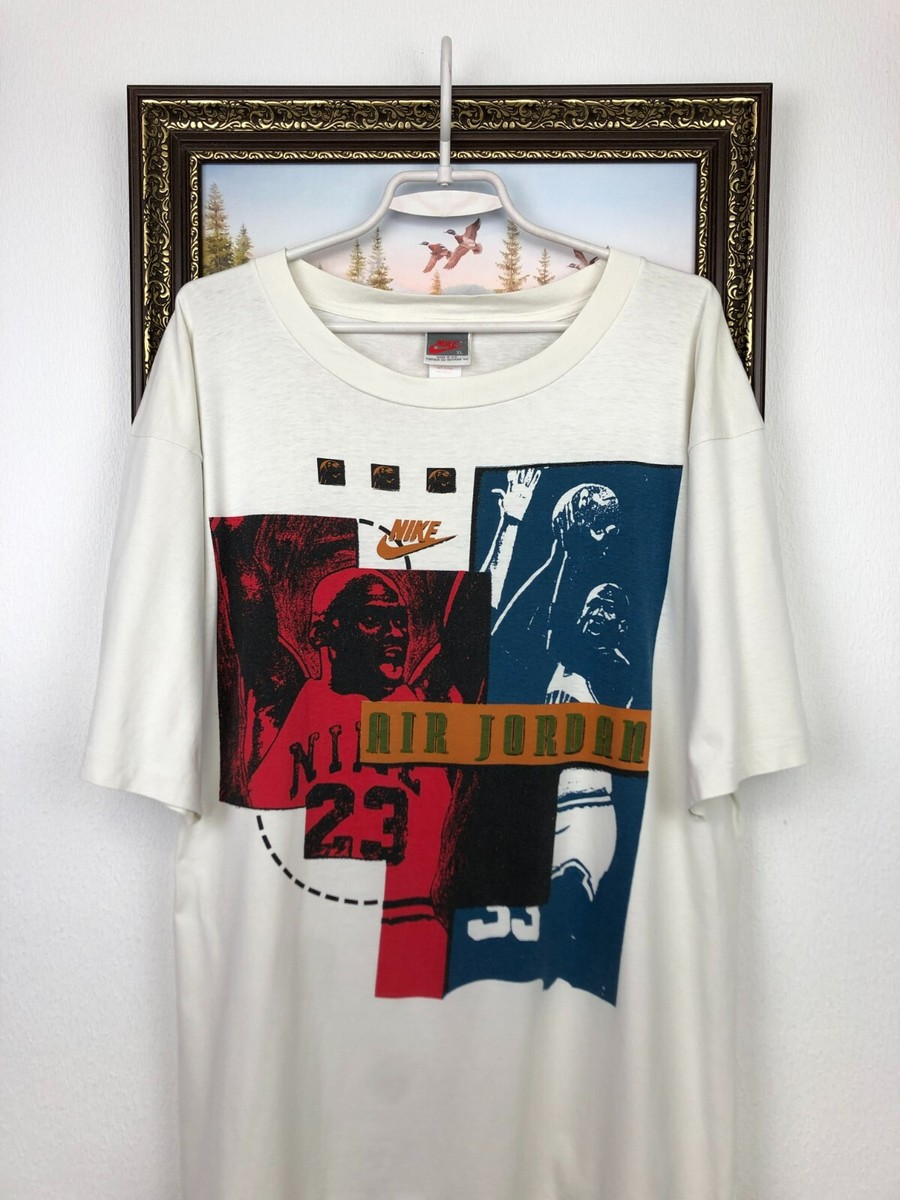 Vintage 90's Nike Air Jordan Shirt USA Graphic Tee Over Print Mens