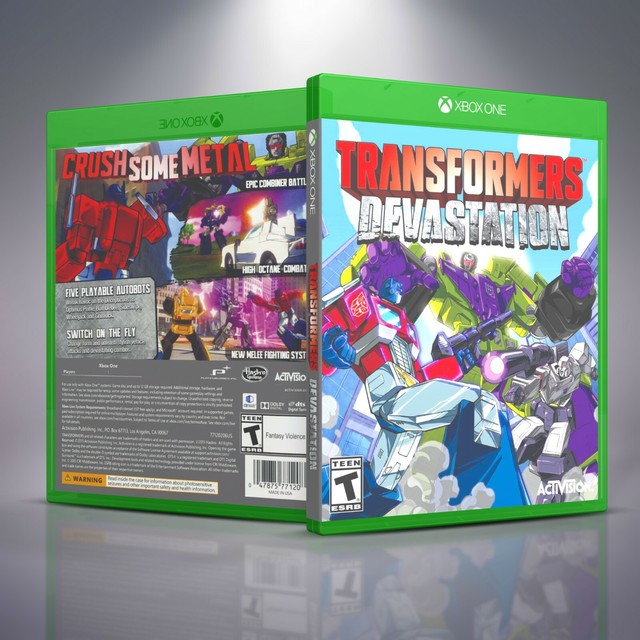 Transformers: Devastation - Custom Xbox One Cover and Case. NO GAME!! Transformers: Devastation - Custom Xbox One Cover and Case. NO GAME!!