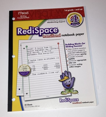 Transitional Notebook Paper RediSpace Writing Education Mead Writing ...
