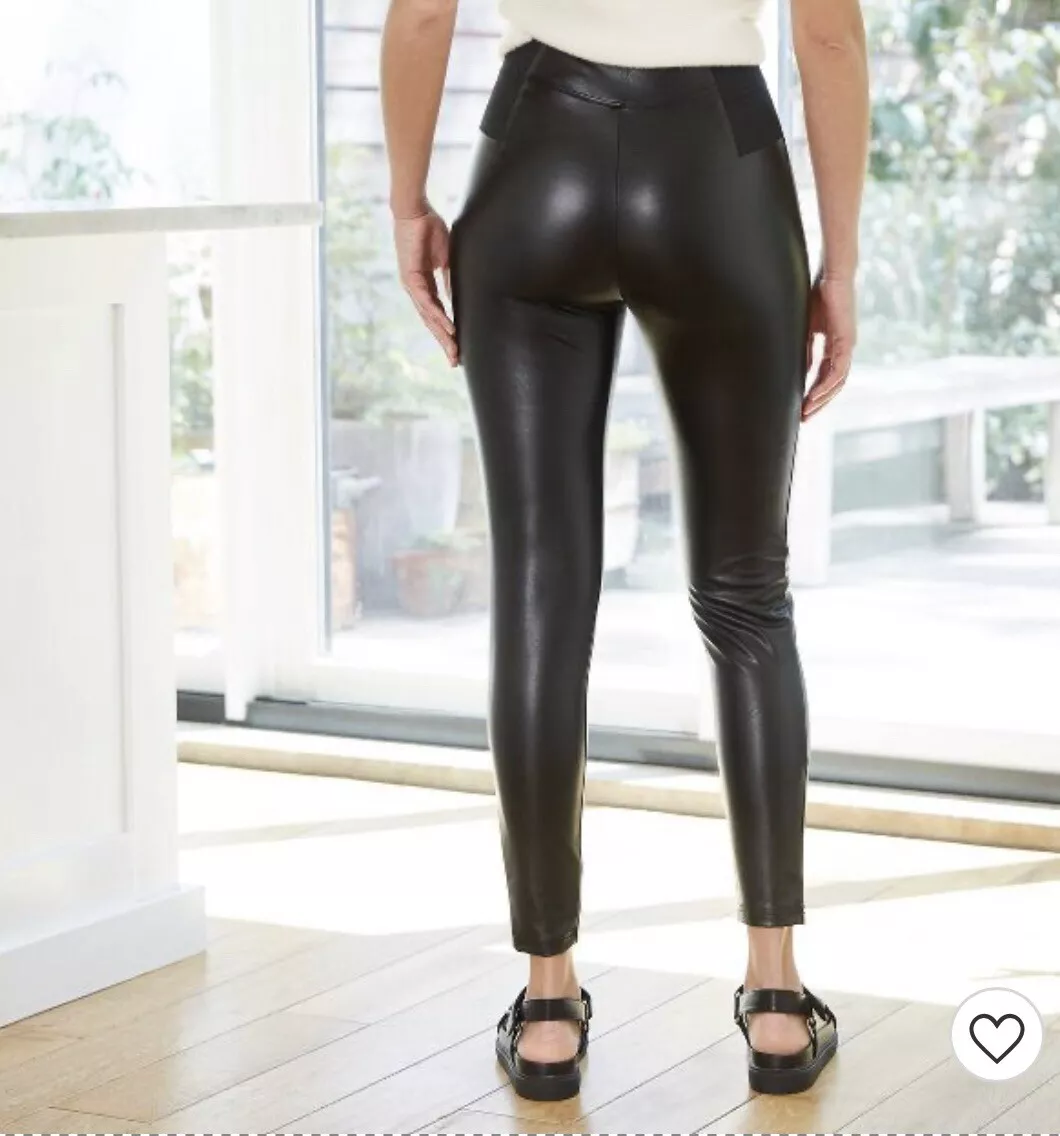 2 Different/Women's Faux Leather Leggings & High-Waisted Liquid