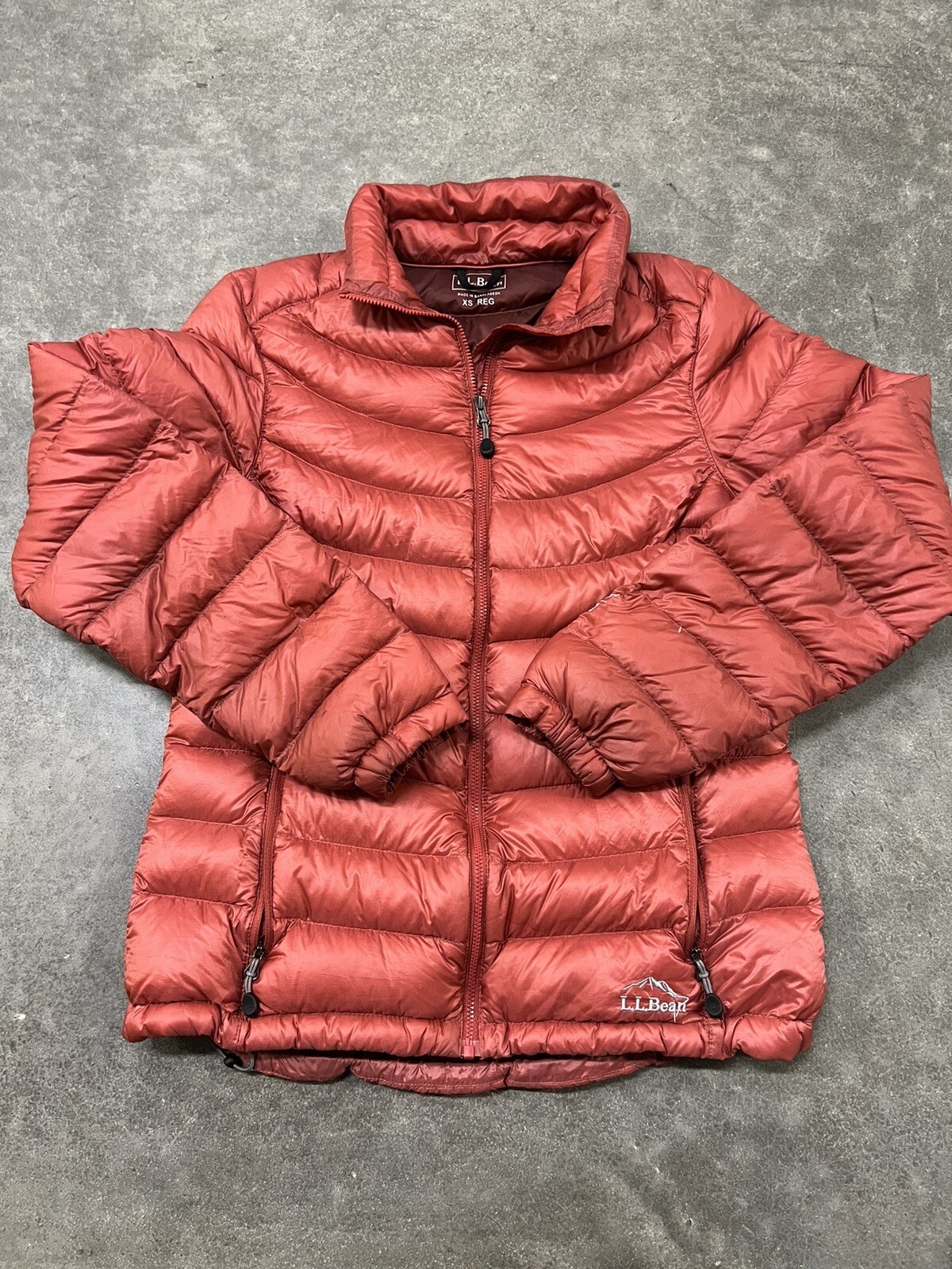 LL Bean Ultralight 850 Down Jacket Womans XS Pink Packable Stowaway eBay