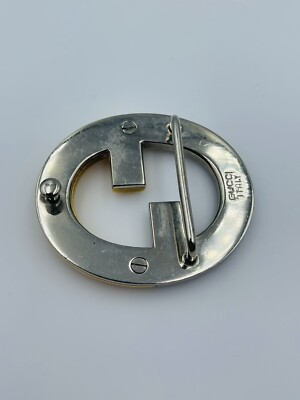 Gucci Italy Vintage Gold Plated & Silver Tone G Logo Belt  display picture 1