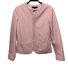 Lola Jenny Women's Genuine Leather Pink Jacket Size Large