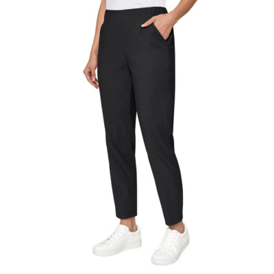 Modern Ambition Womens Medium High Rise Travel Pants - Black