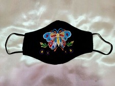 Mexican Embroidered Handmade Face Mask Cubrebocas Artesanal Trple Layer Unisex