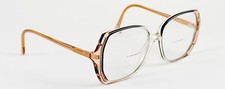 Vintage 55-16-135 Ruth Brown Cognac Eyeglasses Frames Clear Librarian