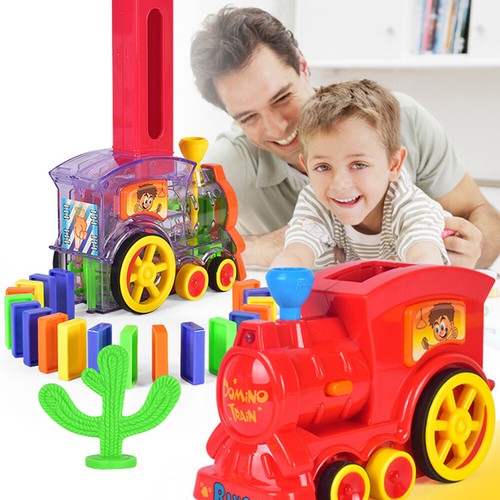 Intelligence Domino Train Block Set – Build, Stack, Lineup Automatic Dominos Set - Picture 9 of 20