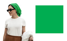 XL KELLY GREEN Solid SUPER-SIZE Bandana 27x27" Head WRAP COTTON Bandanna Scarf