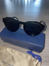 Louis Vuitton Z1784W Round Black Men's Sunglasses Acetate Frame Tinted Lens