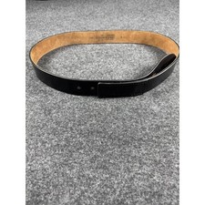 Vintage Leather Belt Top Grain Black 34 No Buckle minimalist