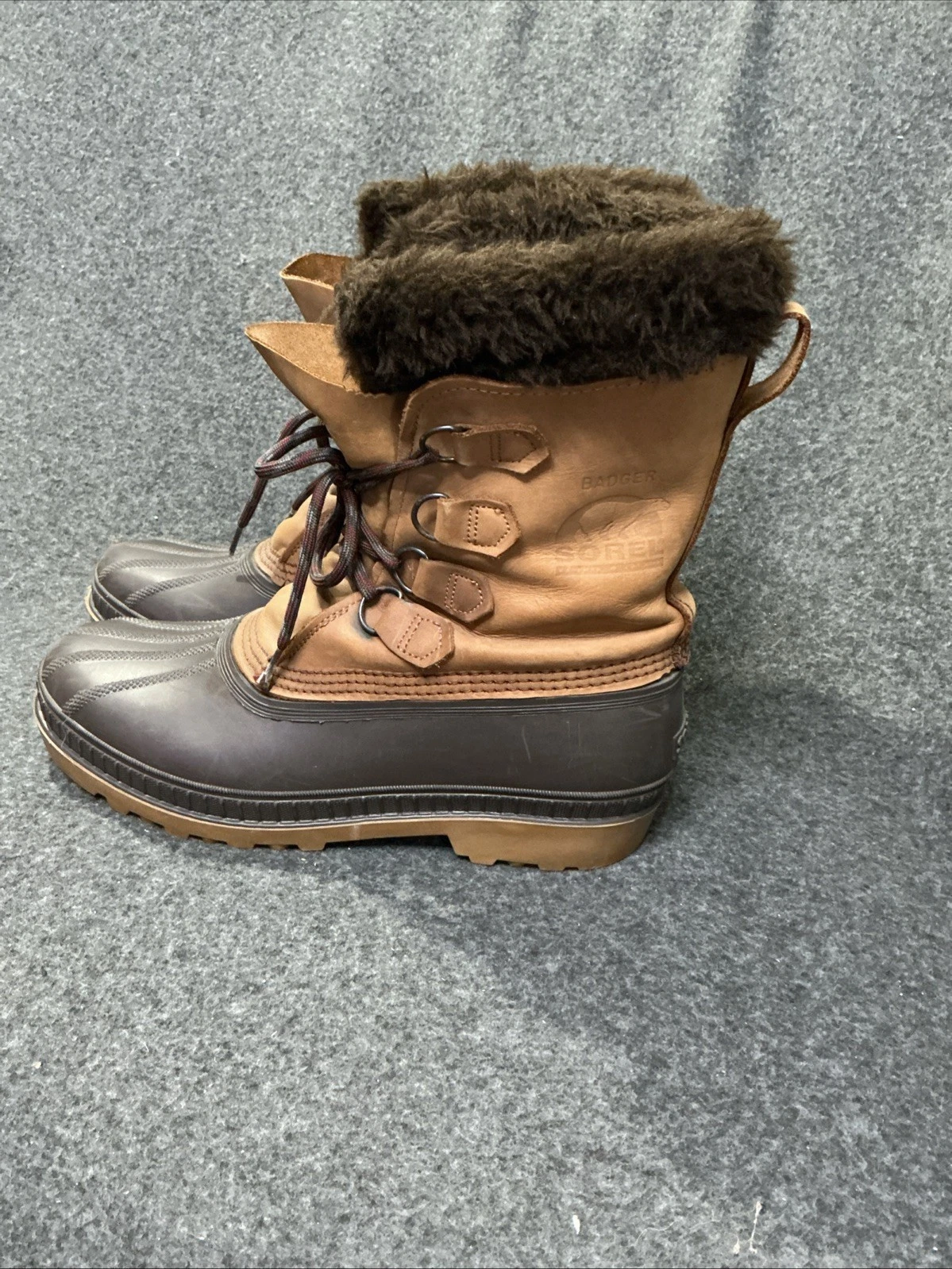 Sorel Badger Men's Leather Wool Winter Waterproof Snow Boots Size 10
Opens in a new window or tab
