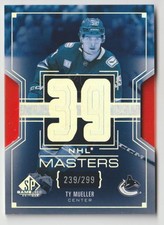 2025-26 SP GAME USED NHL MASTERS TY MUELLER 239/299 VANCOUVER CANUCKS #NM-63