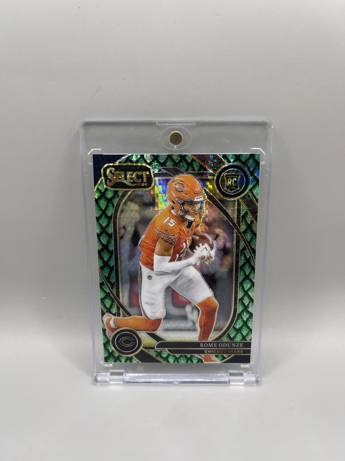 Rome Odunze 2024 Panini Select #236 Dragon Scale Rookie Card #/81 W/ Mag