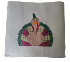 Beau Geste Needlepoint Canvas Thanksgiving Pilgrim Turkey BGT17