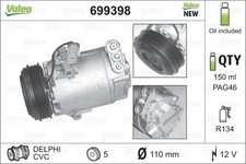 VALEO 699398 Kompressor, Klimaanlage für OPEL