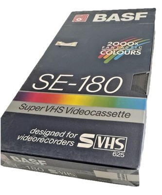 BASF SE- 180 Super VHS Videokassette Leerkassette - VERSIEGELT- 3 Std RAR Selten