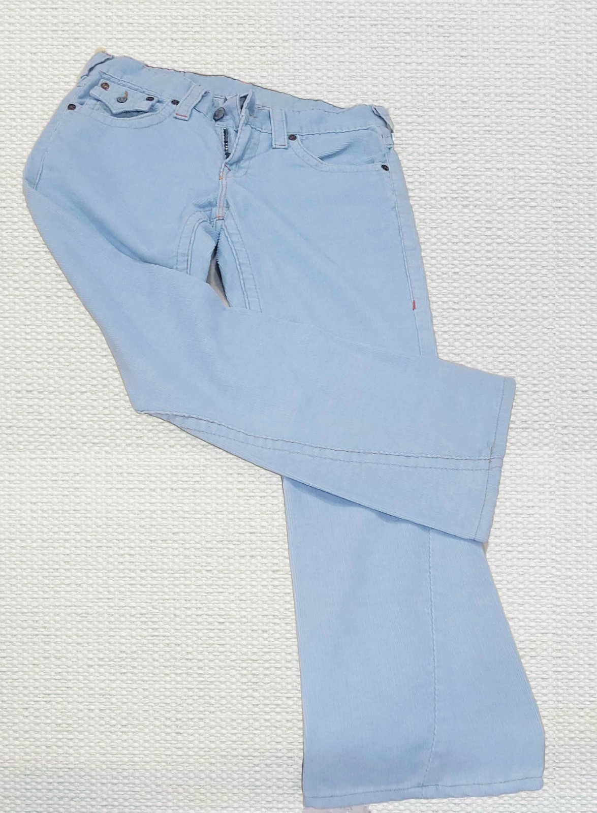 SUPER RARE TRUE RELIGION JOEY CORDUROY JEANS FLARED BOOTCUT NWT 33/30 UNALTERED image 2