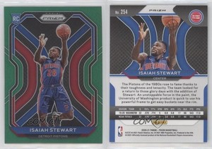 2020-21 Panini Prizm Green Prizm Isaiah Stewart #254 Rookie RC