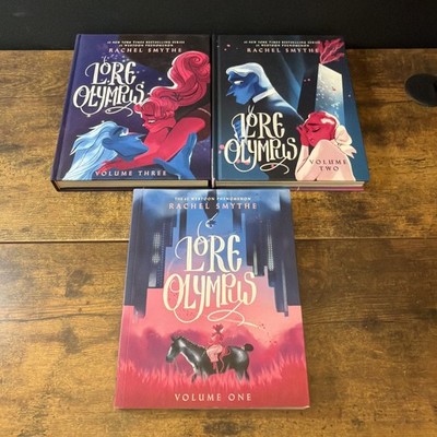 Lot of 3 LORE OLYMPUS Books Volumes 1 2 3 (HC & PB) Rachel Smythe First Edition