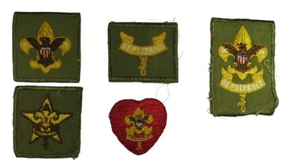 1950s-60s Boy Scouts Complete Rank Set Tenderfoot - Life Patch WORN (WSJ1067)